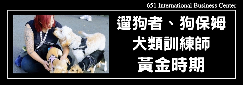 遛狗者、狗保姆和犬類訓練師的黃金時期